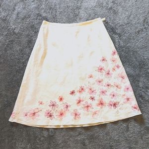 Embroidered Linen Skirt - image 1